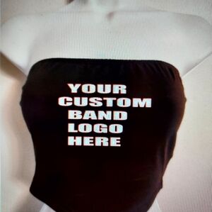 Custom tube top pick Any band logo or text or design tank top choose any color
